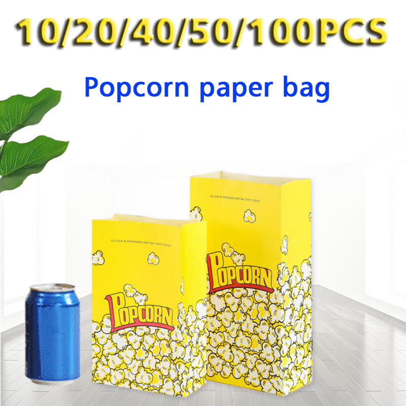 Food Snacks For Christmas - 10/20/30/50/100PCS Yellow paper bag Food bags