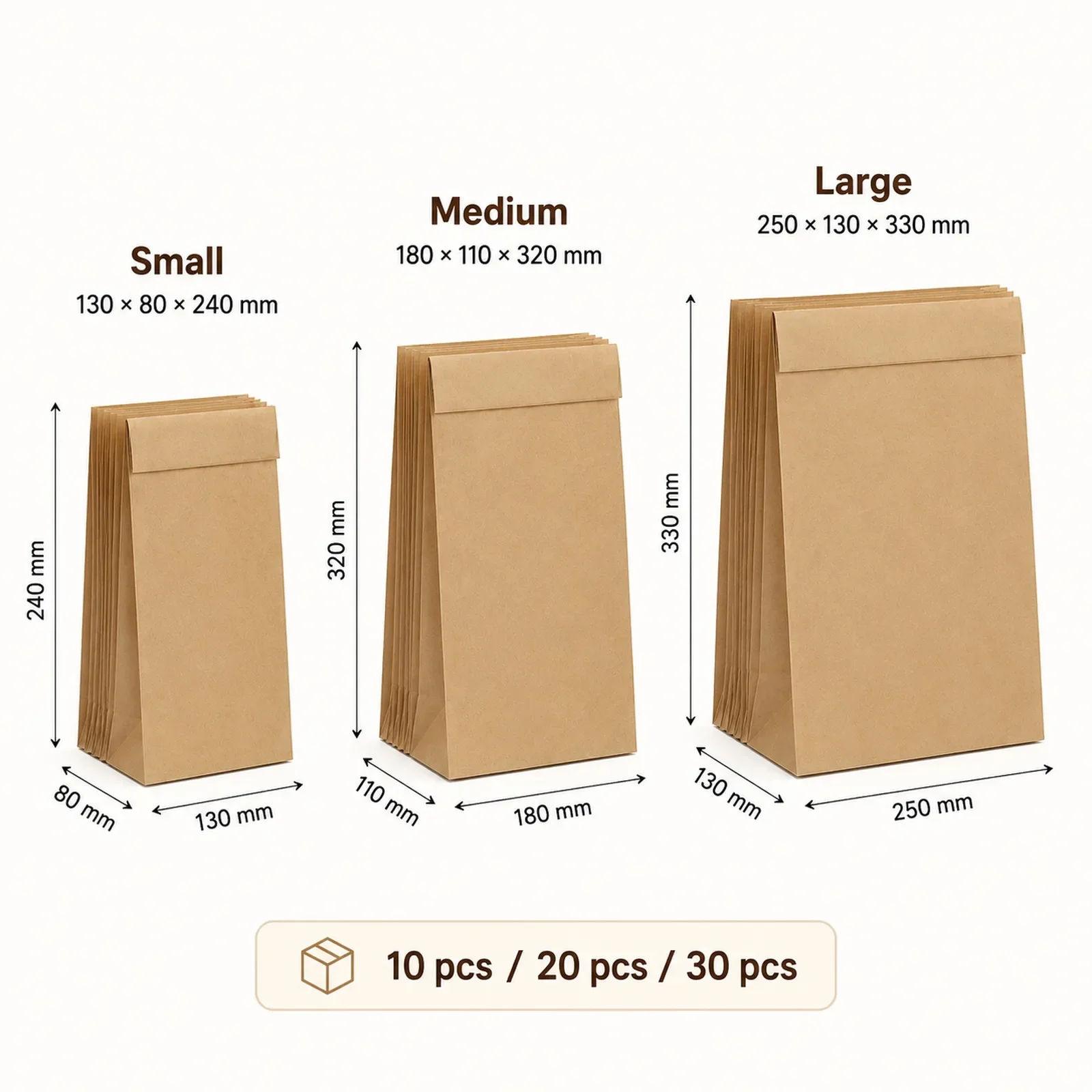 10-30Pcs Small Brown Kraft Pap - đánh giá và giá Food Snacks For Christmas