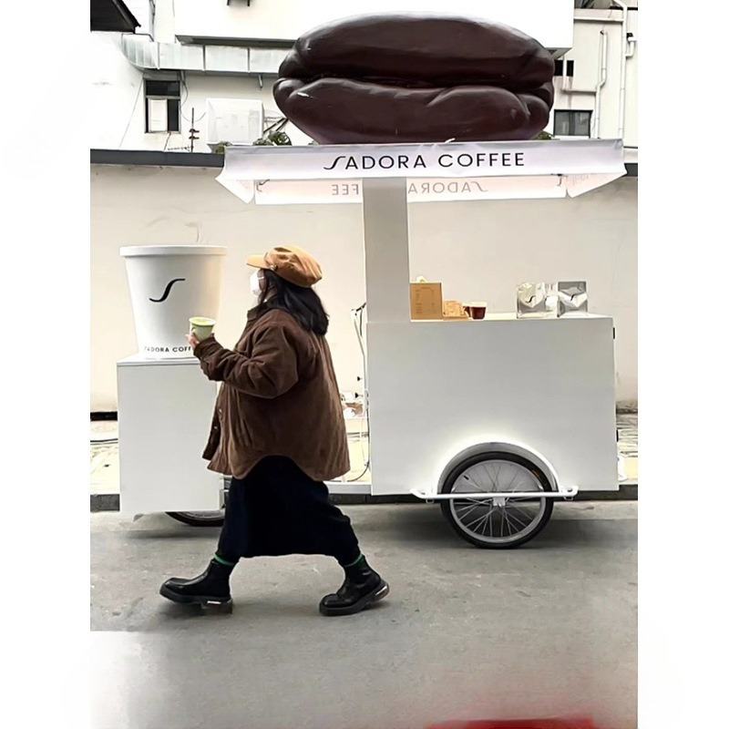 Human three-wheeled stall car  - đánh giá và giá Food Snacks Brands